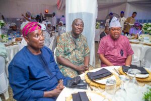 Mr Demola Adebamigbe, Mr Bayo Adekoya and Mr Yomi Osoba from the The News Magazine at the event