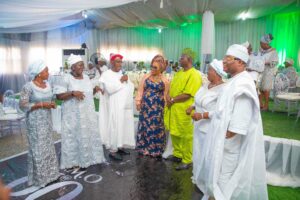 Mrs and Mrs Bayo Onanuga(middle) with TESCOM board members at the event