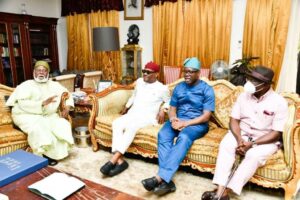 General Abdulsalam, Wike, Makinde, Ikpeazu during the visit