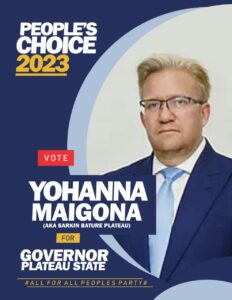 Yohanna Maigona: a Dutch allegedly born and raised in Jos wants to govern Plateau State in 2023