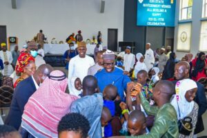 Governor Obaseki receiving the Muslim faithful at the Government House