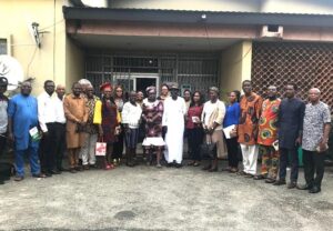 Members of Rivers chapter of ANA and management of NTA in a group photograph during the visit