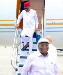 Wike on arrival in Port Harcourt on Saturday