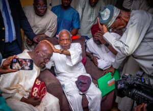 Bola Tinubu and leaders of Afenifere in Akure, Ondo State