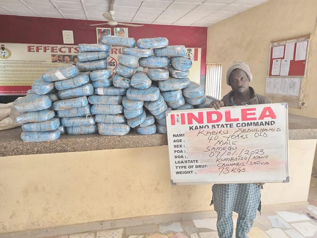 One of the suspects arrested by the NDLEA