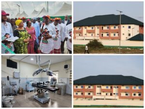 Rivers State governor, Nyesom Wike, has showered encomiums on the Senior Special Assistant to President Muhammadu Buhari on Sustainable Development Goals, Princess Adejoke Orelope-Adefulire for delivery of a 100 Bed Mother and Child Hospital in Okrika area of Rivers State.
