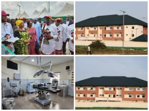 Rivers State governor, Nyesom Wike, has showered encomiums on the Senior Special Assistant to President Muhammadu Buhari on Sustainable Development Goals, Princess Adejoke Orelope-Adefulire for delivery of a 100 Bed Mother and Child Hospital in Okrika area of Rivers State.