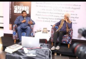 Prof. Soyinka in conversation with Prof. kila.