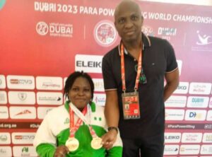 Ezenwanne and his Para Powerlifter