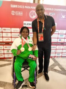 Ezenwanne and his Para Powerlifter