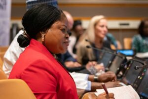 Orelope-Adefulire at the high-level event held at the margins of the 78th Session of the United Nations General Assembly (UNGA78) in New York tagged, "Accelerating SDGs Progress Through National Financing Strategies and Integrated National Financing Frameworks (INFFs).”