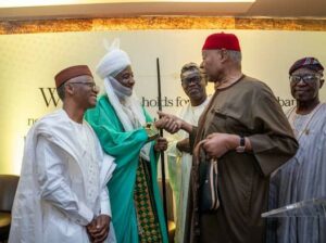 L -R Nasir el-Rufai, Muhammadu Sanusi and Chief Arthur Mbanefo