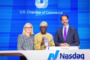 President Tinubu rings closing bell at NASADAQ