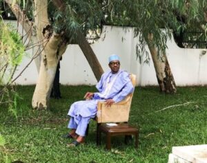 President Buhari in his Daura, Katsina State, home
