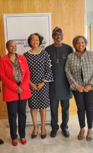 Tanzania Ambassador to United States, Elsie Sia Kanza, Chief ExecutiveOfficer of Corporate Council on Africa, Florie Liser, Nigeria's Minister of Solid Minerals, Dele Alake, Assistant Secretary, US Treasury Department, Alexia Latortue at the UNGA Roundtable on critical minerals and Energy transition in Africa in New York