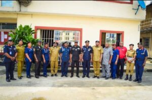 Group photograph between top officers of NDLEA and NSCDC