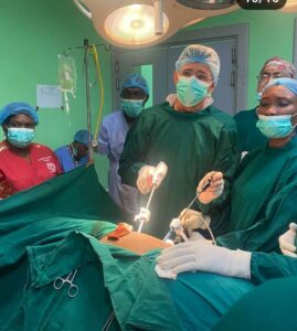 Surgeries were carried out by the local UNBTH team, with valuable guidance from the visiting facilitators.
