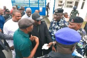 Governor Fubara visits the burnt Chambers of Rivers Assembly
