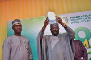 Dr Francis Agbo was conferred with a special recognition award by the Abuja chapter of the Pharmaceutical Society of Nigeria, (PSN) at the event organized to celebrate World Pharmacists' Day at the International Conference Centre, last Monday.