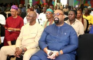 From left: Mr. Dele Farotimi; Labour Party chieftain, Prof. Kate Ukponwman, DVC, Administration, University of Benin; Mrs. Sarah Ajose-Adeogun, VP, Unuedo Renaissance; Mr. Nuhu Yakubu, President; and Mr. Olumide Akpata, fmr NBA President