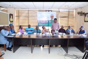 Prof. Mike Ikhariale delivering his speech