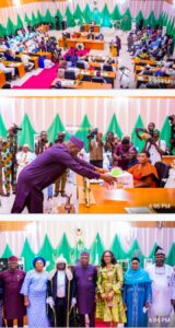 Ekiti State Governor, Mr. Biodun Oyebanji on Friday presented a budget estimate of N159,572,482,915.61 Billion, christened “Budget of Sustainable Growth and Development” to the State House of Assembly for the 2024 fiscal year
