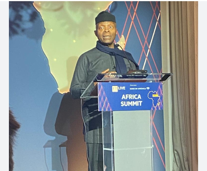 Osinbajo was a Special Guest and speaker at the 10th anniversary of the Financial Times (FT) Africa Summit
