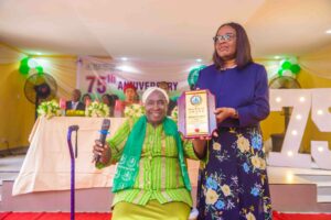 A post homous award for the late Lady Ayo Alakija for her contribution as a founding member of New Era Girls Secondary School