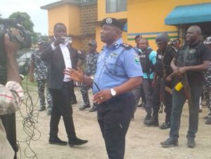 CP Tunji Rilwan Disu's visit to Police Area Command and Police Division in Ahoad-East local government area to charge the Officers and Men to capture 2Baba and his gang.or.