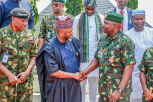 Chief Edward Onoja and the Chief of Defence Staff, Gen. Christopher Mustapha