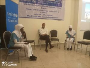 Farah with representatives of children during the dialogue session