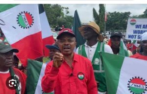 Joe Ajaero and members of the Nigerian Labour Congress