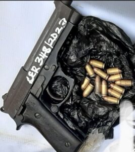 The recovered pistol