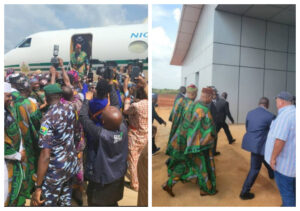 Vice President Shettima arrived for the 37th Annual Akesan Festival in Iperu Remo, Ogun State,
