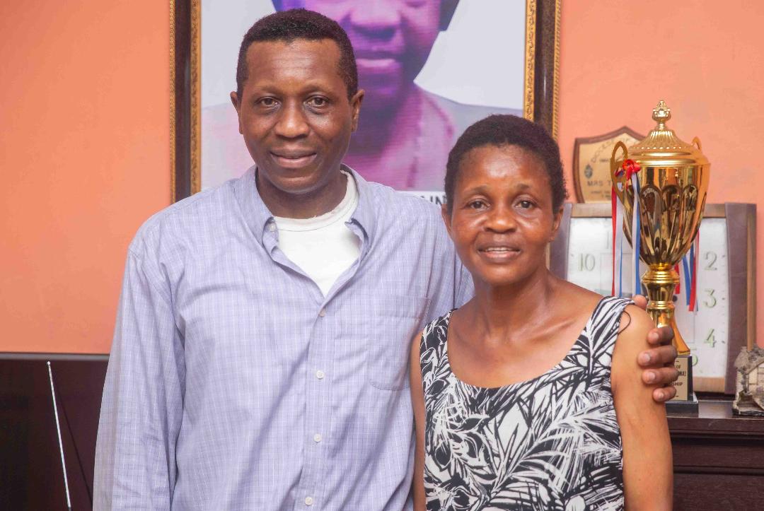 Biyi Aina amd Yomi Aina, children of the late Mrs Tinu Aina