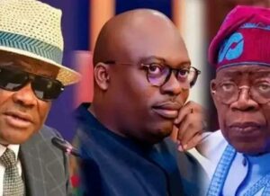 From right, President Tinubu, Fubara and Wike