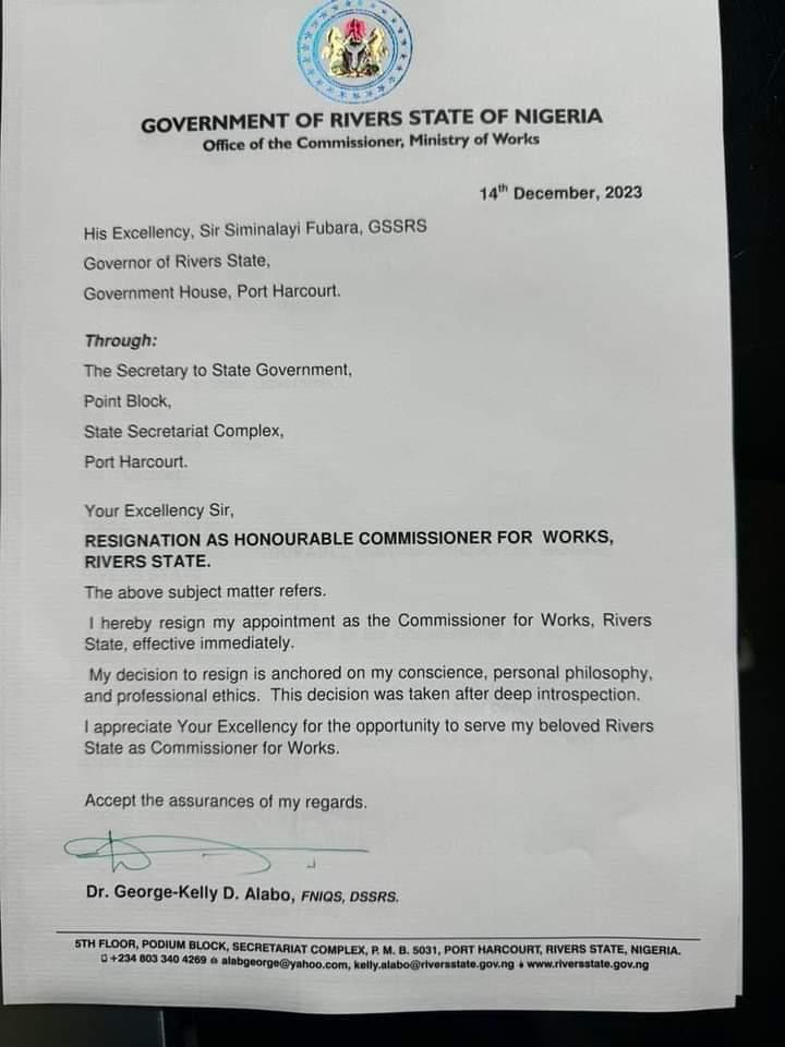 INIME Aguma , Emeka Woke, Rivers Commissioners resign - - Vimarsana News