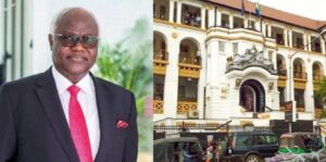 Former President Koroma ( left ), the Judiciary of Sierra Leone right
