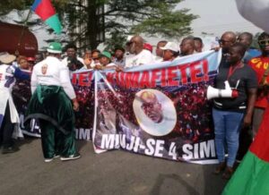 The protesters