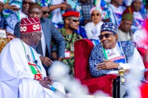 President Bola Tinubu and his predecessor, Muhammadu Buhari