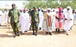 The Army Chief during one of their Corporate Social Responsibility moves in Kano state