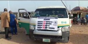 One of the vehicles travelling north from Abuja
