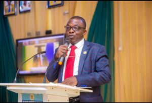 Professor Oluwole Sikiru Banjo, Vice Chancellor, Tai Solarin University of Education, Ijebu Ode speaking at the event.