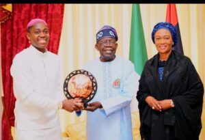President Tinubu and the First Lady with Asisat Oshoala