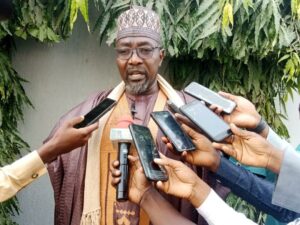 Sspokesperson of the concerned Islamic leaders speaking to journalists during the Press Conference in Kano