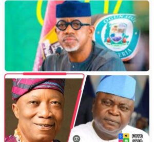 Governor Dapo Abiodun, top; Chief Kessignton Adebutu, left, and his son, Ladi Adebutu