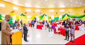 Governor of Ekiti State, Biodun Oyebanji, addressing the gathering