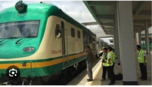 Passengers boarding a train