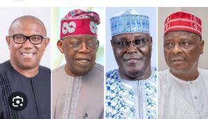 Peter Obi, Bola Tinubu, Atiku Abubakar, Rabiu Kwankwaso