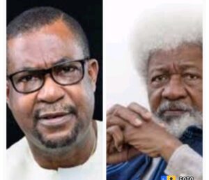 Dr Olu Agunloye, left, and Professor Wole Soyinka,